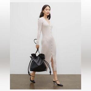 Club Monaco Cardigan Dress in Cream (Small)